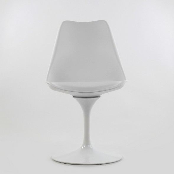 Стул Tulip style белый с белой подушкой