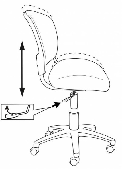 КРЕСЛО ДЕТСКОЕ БЮРОКРАТ CH-296