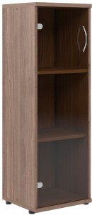 Шкаф колонка со стеклянной дверью СУ-2.4 Ясень Шимо 406*365*1200