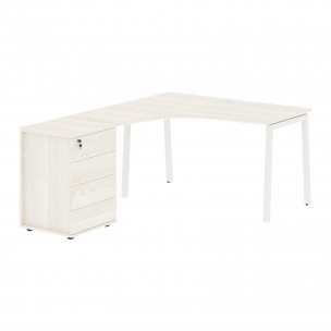 Стол эргономичный с тумбой ELCET 1318(L) 1360х1880х750 EDIS