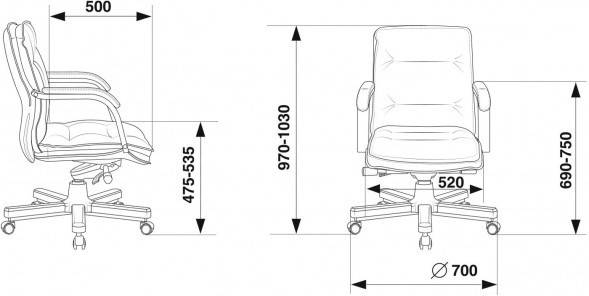 Кресло руководителя Бюрократ T-9927WALNUT-LOW