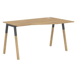 Стол FCT 1367(R) Белый Премиум/Белый-Бук 1380х900(670)х733 FORTA