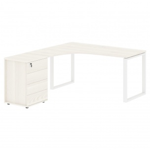 Стол эргономичный с тумбой EQCET 1518(L) 1560х1880х750 EDIS