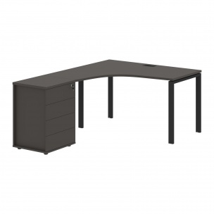 Стол эргономичный с тумбой EUCET 1318(L) 1360х1880х750 EDIS