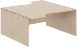 Стол 2-х местный эргономичный W2CET 169.2 Бук Тиара 1600х1806х750 WAVE