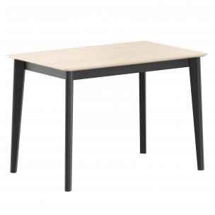 Стол прямой LYKKE TS-110 Белый дуб/Черный 1100х700х750 LYKKE
