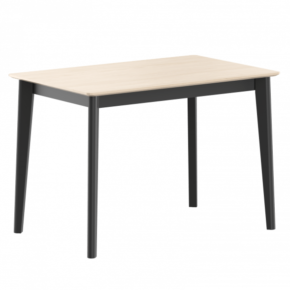 Стол прямой LYKKE TS-110 Белый дуб/Черный 1100х700х750 LYKKE
