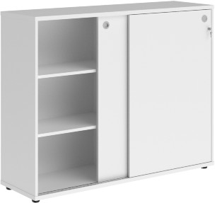Шкаф средний со слайд дверьми XMC 1443 Белый 1406х430х1115 XTEN