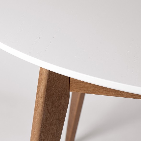 Стол раскладной Орион Plus 1000(+300), Дуб натуральный/Белая эмаль